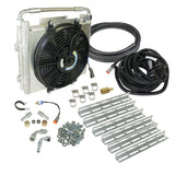 Xtrude Transmission Cooler with Fan Double Stacked Complete Kit 1/2in Lines (Dodge/Ford) BD Diesel