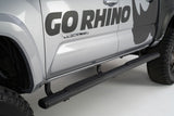 4 Inch 1000 Series SideSteps & Bracket Kit Textured Black 2005-2023 Toyota Tacoma Go Rhino