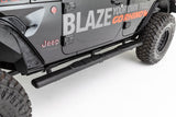 5 Inch 1000 Series Side Steps with Mounting Brackets Kit Textured Black 2018-2026 Jeep Wrangler Go Rhino