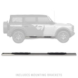 5 Inch 1000 Series Side Steps 73 Inch Long Boards Only 2018-2026 Jeep Wrangler JL 2021-2025 Ford Bronco Go Rhino