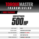 TorqueMaster Dodge 48RE Transmission and Converter Package 2003-2004 2WD c/w Auxiliary Filter and Billet Input BD Diesel