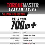 TowMaster Chevy Allison Transmission and Converter Package c/w Billet InputTriple Torque and Controller 2011-2016 LML 4WD BD Diesel