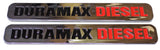 Set of Chrome Door Badges Emblems for 6.6l Duramax Diesel Pair
