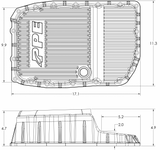 2007-2020 GM w/ 6L80 Heavy-Duty Cast Aluminum Transmission Pan