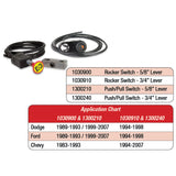 Push/Pull Switch Kit Exhaust Brake 3/4 Inch Diameter Manual Lever BD Diesel