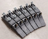 6pk Flush Mount Bolt On Bucket Teeth for Skid Loader Track Loader or Tractor Loader