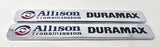 Set of Chrome Door Badges Emblems for 6.6l Allison Duramax Diesel Pair