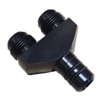 Twin Compound -12AN Turbo Oil Drain Line Adapter For 89-22 5.9L 6.7L Cummins