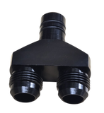 Twin Compound -12AN Turbo Oil Drain Line Adapter For 89-22 5.9L 6.7L Cummins
