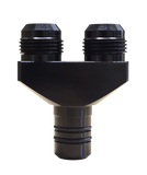Twin Compound -12AN Turbo Oil Drain Line Adapter For 89-22 5.9L 6.7L Cummins