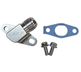 -12AN Billet Turbo Oil Return Drain Line Engine Adapter for 2001-16 6.6l Duramax