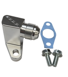 -12AN Billet Turbo Oil Return Drain Line Engine Adapter for 2001-16 6.6l Duramax
