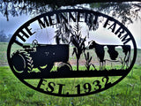 Custom Metal Farm or Family Sign, Animals, Tractor, Objects- Established In Year