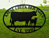 Custom Metal Farm or Family Sign, Animals, Tractor, Objects- Established In Year