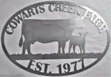 Custom Metal Farm or Family Sign, Animals, Tractor, Objects- Established In Year