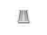 Universal Clamp-On Air Filter w/ D2 Dura-Dry Media 5 Inch F x 6-1/2 Inch B x 4-3/4 Inch T x 6 Inch H aFe Power
