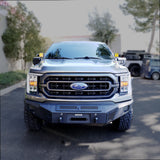 BR6 Winch Ready Front Bumper for Ford F 150 Textured Black 2021-2023 Ford F-150 Go Rhino