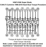 Super Stud Head Stud Kit for 1998-2019 5.9l 6.7l Dodge Cummins 24V
