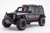 Rockline Front Stubby Bumper W/ Overrider Textured Black 2007-2025 Jeep Wrangler JK/JL 2020-2025 Jeep Gladiator Go Rhino