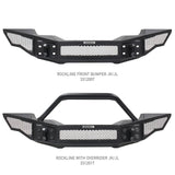 Rockline Front Full Width Bumper Textured Black 2007-2025 Jeep Wrangler JK/JL 2020-2025 Jeep Gladiator Go Rhino
