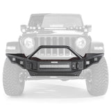 Rockline Front Full Width Bumper W/ Overrider Textured Black 2007-2024 Jeep Wrangler JK/JL 2020-2025 Jeep Gladiator Go Rhino