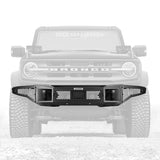 Rockline Winch Ready Front Full Width Bumper For Ford Bronco Textured Black 2021-2026 Ford Bronco Go Rhino