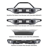 Rockline Front Bumper Lower Skid Plate For Ford Bronco Textured Black 2021-2026 Ford Bronco 2025-2025 Jeep Gladiator Go Rhino