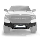 Element Front Bumper with Power Actuated Hide Away Light Bar Mount Textured Black 2019-2024 Ram 1500 Go Rhino