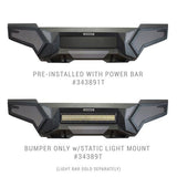 Element Frt Bumper W/Power Actuated Light Bar Mount TextBlack 2024-2026 Toyota Tacoma Go Rhino