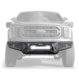 Element Front Bumper with Power Actuated Hide Away Light Bar Mount Textured Black 2021-2023 Ford F-150 Go Rhino