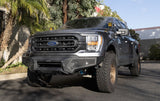 Element Front Bumper with Power Actuated Hide Away Light Bar Mount Textured Black 2021-2023 Ford F-150 Go Rhino