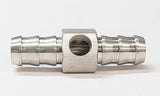 Fuel Pressure Test Port or Bleeder Tee 1/2" Push Lock Barb by 1/8" NPT