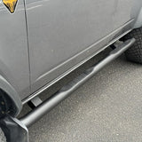 4000 Series Side Steps W/ Mounting Bracket Kit Textured Black 2021-2025 Ford Bronco Go Rhino