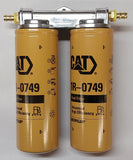 Dual Diesel Fuel Filter Remote Mount System for CAT Filters