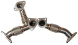 Stainless Turbo Exhaust Up Pipes for 2006 6.6l LBZ Duramax Kodiak Topkick