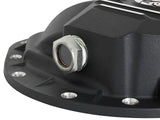 Pro Series Front Differential Cover Black w/ Machined Fins Dodge Diesel Trucks 03-12 L6-5.9/6.7L (td) aFe Power