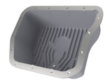 Street Series Transmission Pan Raw w/ Machined Fins Dodge Diesel Trucks 94-07 L6-5.9L (td) aFe Power