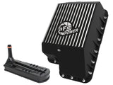 Pro Series Transmission Pan Black w/ Machined Fins Ford Diesel Trucks 94-10 V8-7.3L/6.0L/6.4L (td) aFe Power