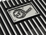 Pro Series Transmission Pan Black w/ Machined Fins Ford Super Duty Trucks 11-21 (6R140 Transmission) aFe Power