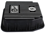 Pro Series Transmission Pan Black w/ Machined Fins Ford Trucks 93-08 aFe Power