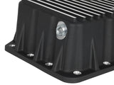 Pro Series Engine Oil Pan Black w/ Machined Fins Ford Diesel Trucks 11-26 V8-6.7L (td) aFe Power