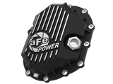 Pro Series Front Differential Cover Black w/ Machined Fins GM 2500/3500 11-20 V8-6.0L/6.6L (Aam 9.25) aFe Power