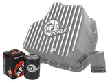 Street Series Engine Oil Pan Raw w/ Machined Fins GM Diesel Trucks 01-10 V8-6.6L (td) LB7/Lly/Lbz/Lmm 11 aFe Power