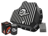 Pro Series Engine Oil Pan Black w/ Machined Fins GM Diesel Trucks 11-16 V8-6.6L (td) Lml 11 Quart Capacity aFe Power