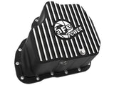 Pro Series Engine Oil Pan Black w/ Machined Fins GM Diesel Trucks 11-16 V8-6.6L (td) Lml 11 Quart Capacity aFe Power