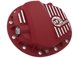 Pro Series Rear Differential Cover Red w/ Machined Fins GM Gas Trucks/SUVs 19-26 (Gmch 9.5) aFe Power