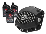 Pro Series Rear Differential Cover Black w/ Machined Fins & Gear Oil Ford Bronco 21-23 L4-2.3L (t)/V6-2.7L (t) (Dana M220) aFe Power