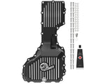 Pro Series Engine Oil Pan Black w/ Machined Fins GM Diesel Trucks 17-19 V8-6.6L (td) L5P aFe Power