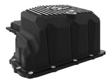 Pro Series Engine Oil Pan Black w/ Machined Fins GM Diesel Trucks 20-26 V8-6.6L (td) L5P aFe Power