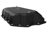 Pro Series Transmission Pan Black w/ Machined Fins GM Diesel Trucks 20-26 V8-6.6L (td) L5P aFe Power